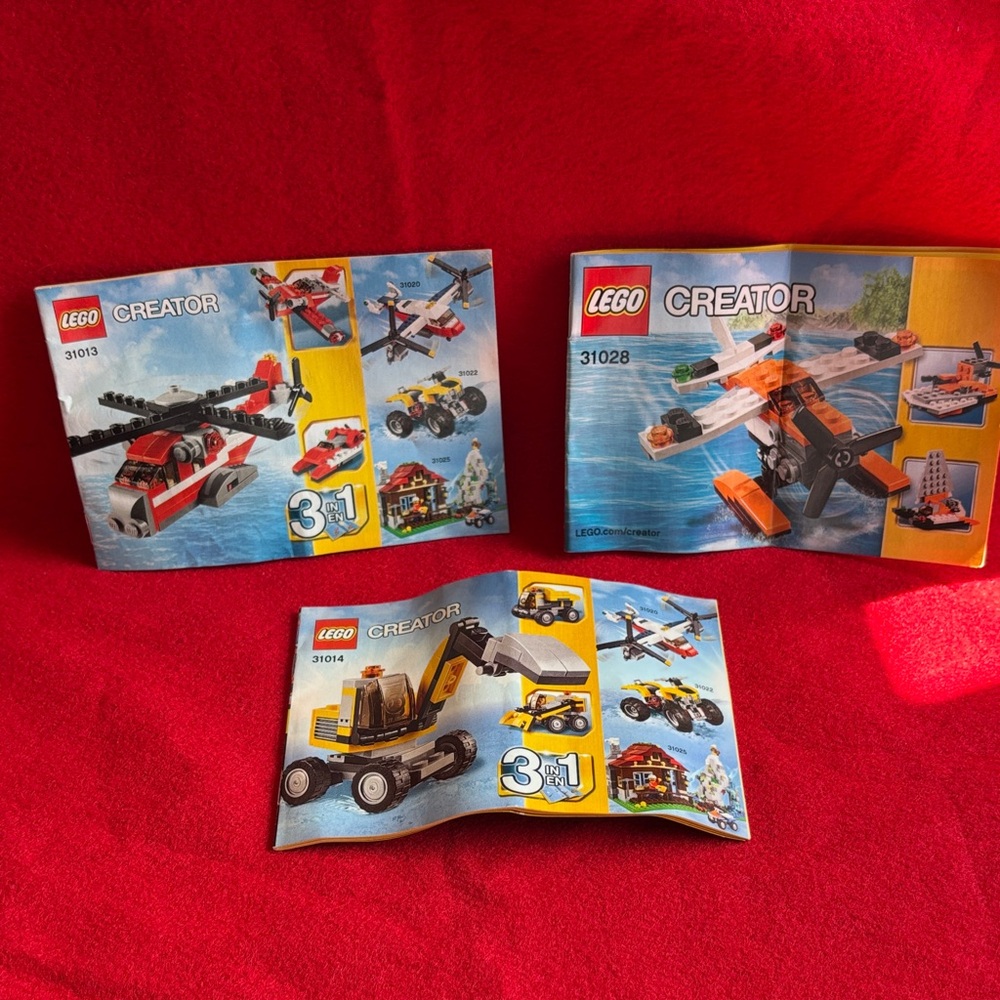 LEGO Creator 3-in-1 Set - plane, helicopter, and digger